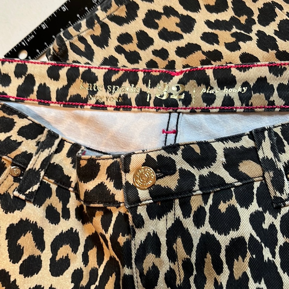 Kate Spade size 32 Leopard stretch skinny “ play hooky”SATURDAY NIGHT - Picture 10 of 14